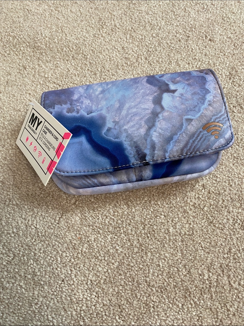 MYTAG Blue Agate Pattern Charger and Cord Case